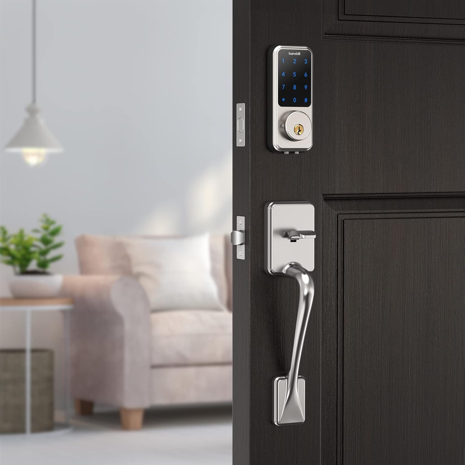 Hornbill handleset compatible with smart lock