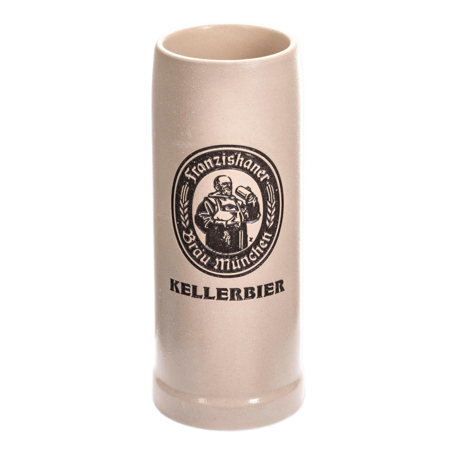 Zum Franziskaner Weissbier Original Kellerbier Tonkrug | 6 Stück a 0,5L | Oktoberfest München Bayern Bierkrug Biergarten Volksfest Geschenk