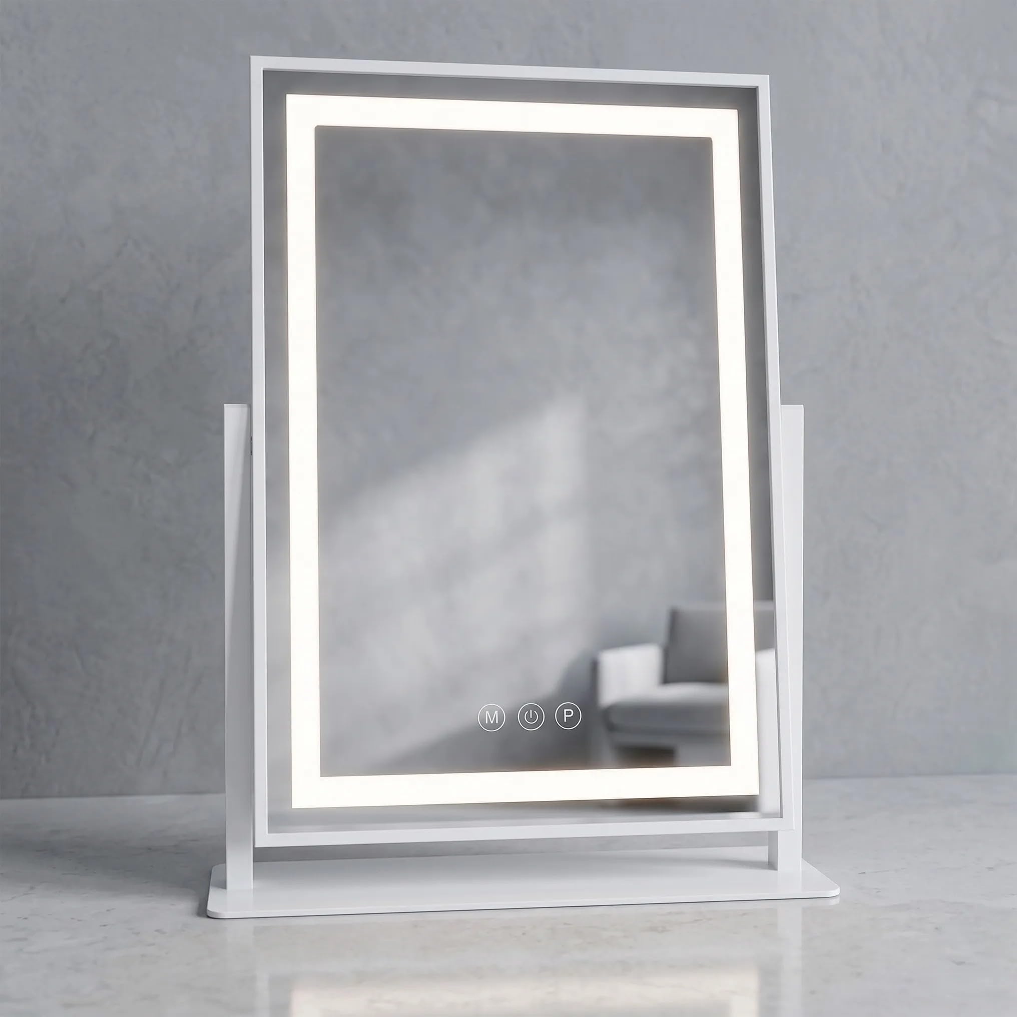 Rea - Lustro Led Lumi White 30x40cm Prostokątne - 8,5 x 36,5 x 47,5 cm