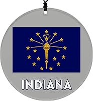 Vista 9 de Vermont Christmas Ornament - Festive Design Featuring State Flag - 2026 Hanging Acrylic Disc Decoration for Tree - Unique and Home Decor