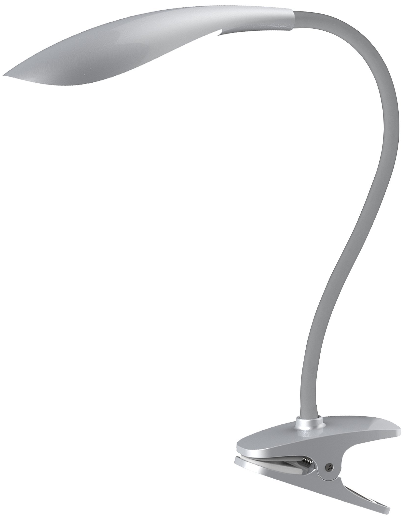 Lifemax High Vision LED Clip Light, Flicker Free, Reading, Hobby Lamp, Angle Adjust, Silver
