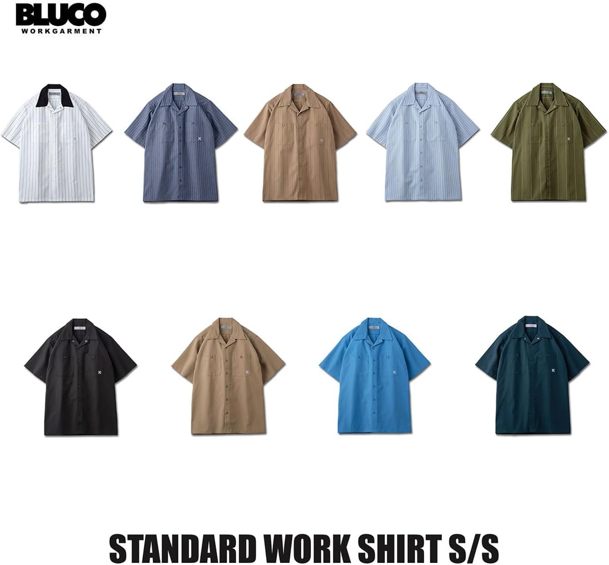 ブルコ] OL-21-004 OMBRE BIG POCKET SHIRT S/S 3色(NVY/GRY/RED) ブルコ]