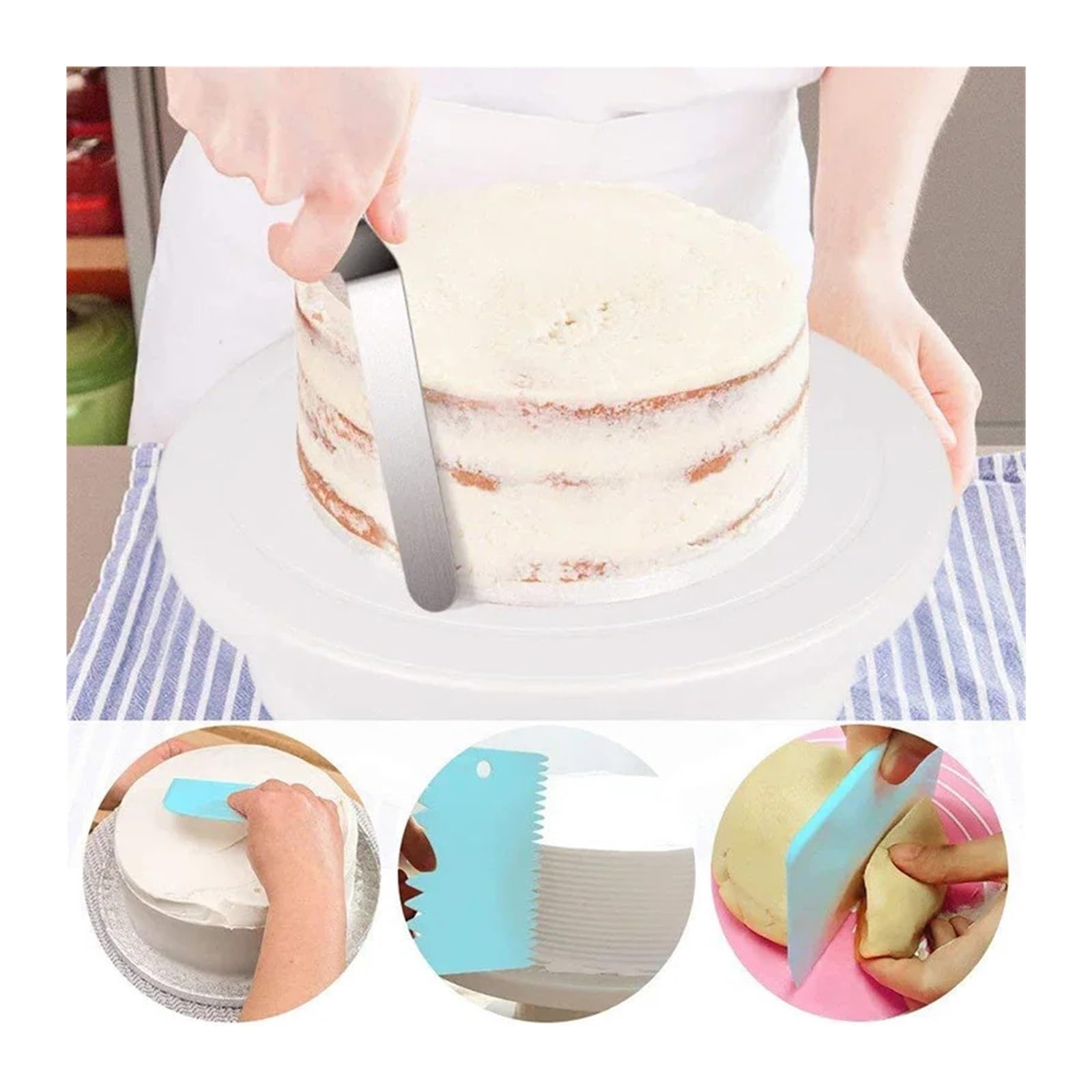 Juego de herramientas para repostería, 1 juego de bolsas de pastelería, boquillas, raspador de crema, accesorios para suministros para pasteles y suministros