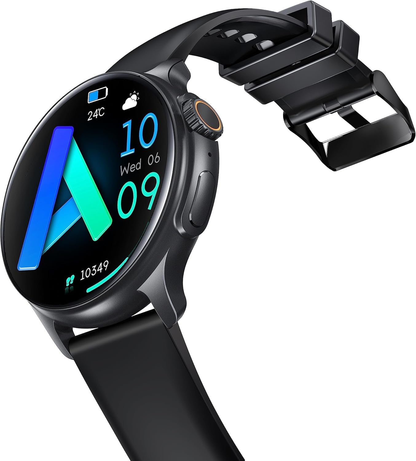Emporia Watch Joy, smartwatch dla mężczyzn i kobiet, zegarek fitness, zegarek sportowy, dla seniorów, funkcja telefonu, Bluetooth, budzik, czarny