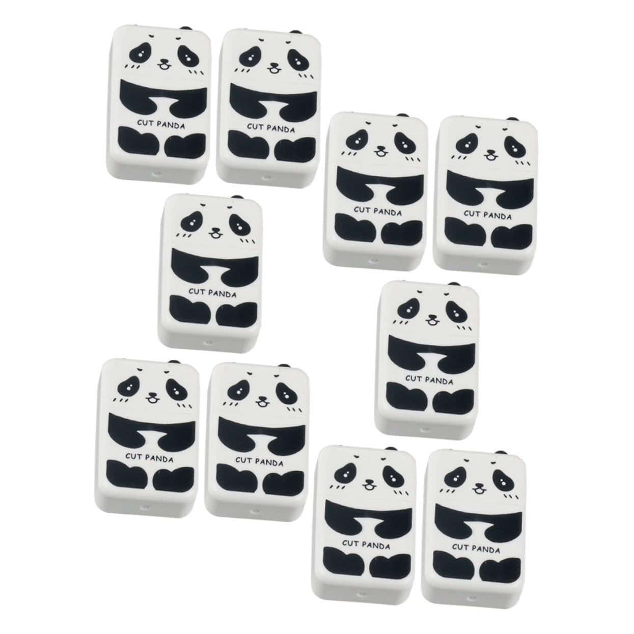 HOMSFOU 5 Sätze Panda Radiergummi Panda Eraser Süße Radiergummis Zeichenkunst-radiergummi Urlaub Briefpapier Schulbriefpapier Radiergummi Für Künstler 10 Stück * 5
