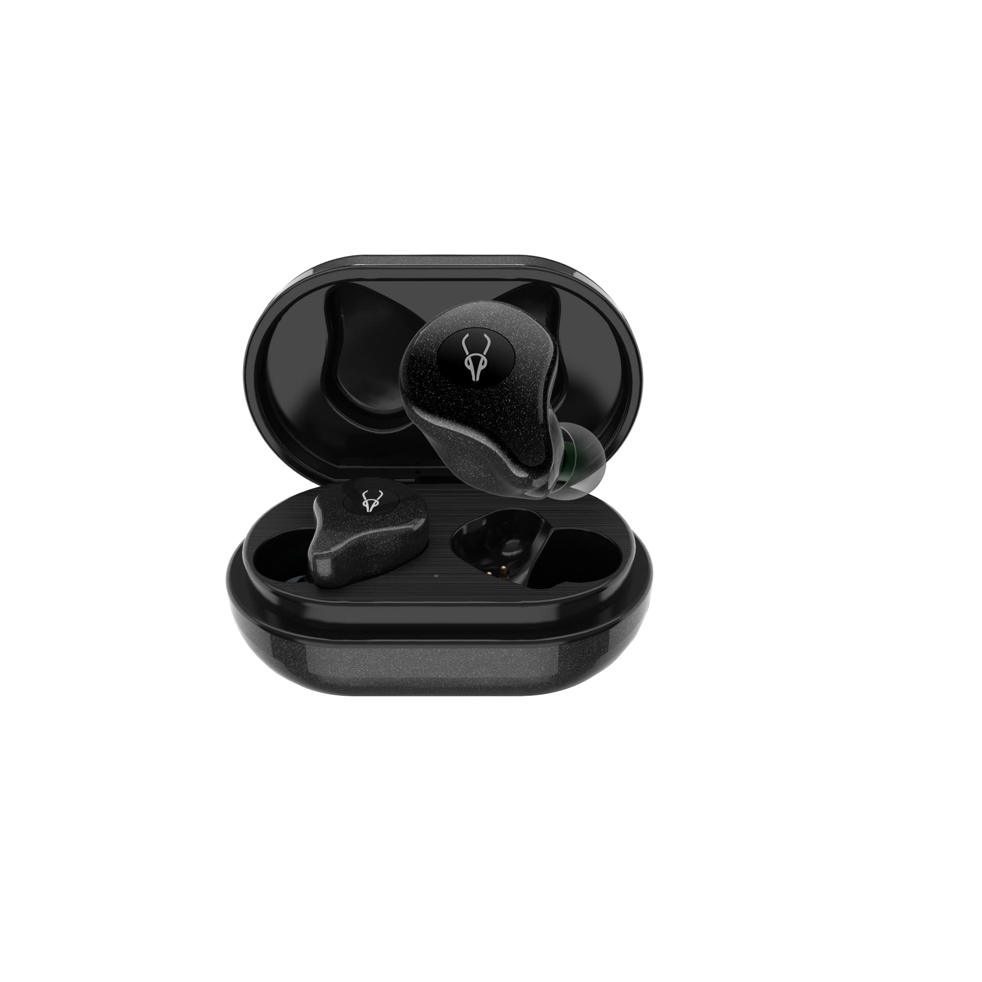 Sabbat E16 Astria Coaxial Acoustic Architecture Noise Cancelling Wireless Earbuds Blutooth 5.2 TWS Stereo 30 Hours Playtime with Wireless Charging Case for iPhone, iPad, Android(Mystic Black)