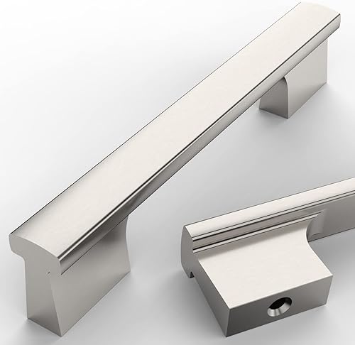 Asidrama Paquete de 10 manijas de gabinete de cocina de níquel satinado cepillado de 3.75 pulgadas (3.780 in), tiradores de gabinete, accesorios de disponible en Yaxa Peru