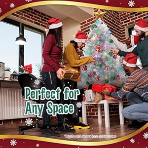 4ft white christmas tree premium hinged artificial small christmas tree canadian fir full bodied 4 feet tree with 320 tips lightweight and easy to assemble holiday decor tree with metal stand  urban country home decor