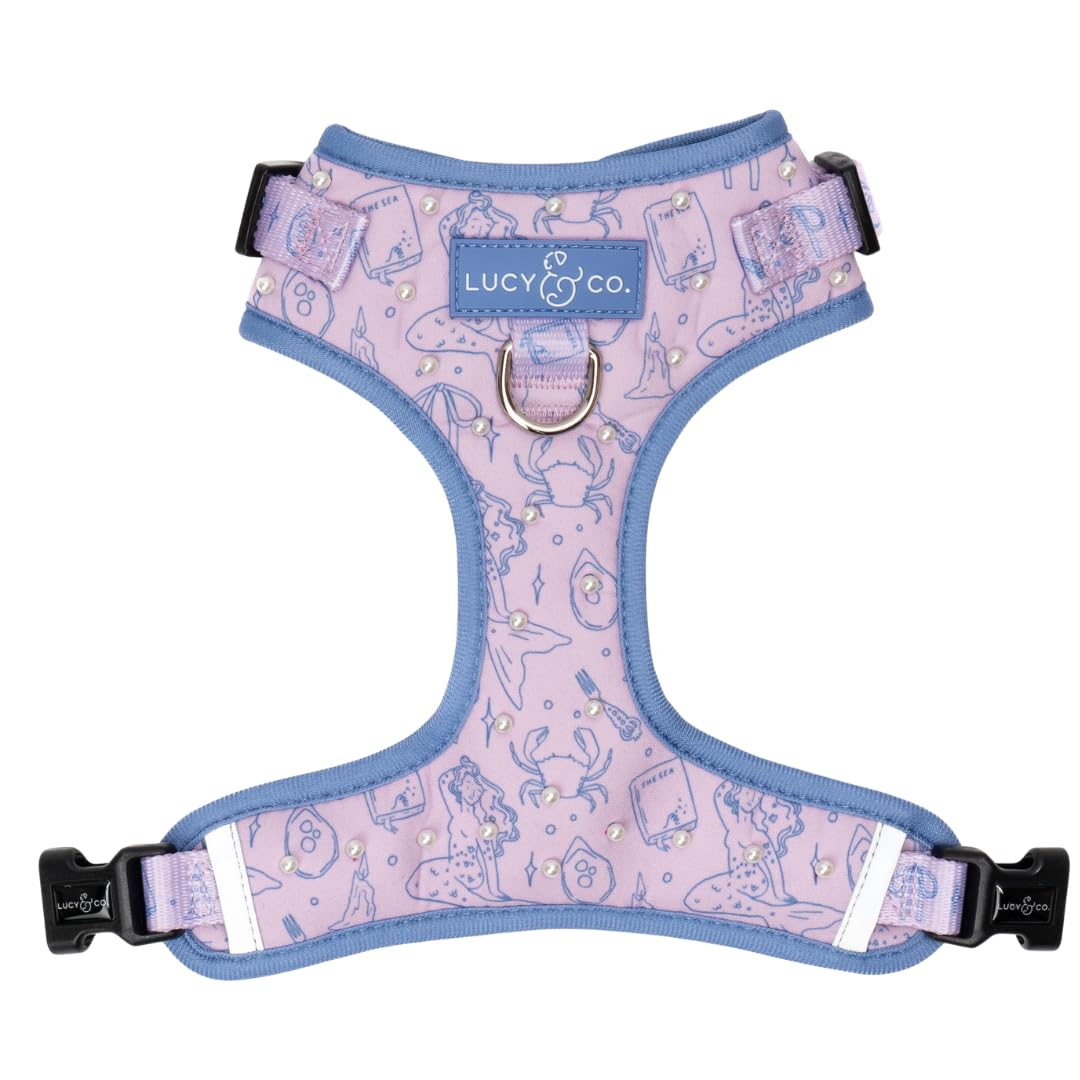 Lucy & Co. Magnificent Mermaids Pearl No-Pull Dog Harness, Adjustable Front Clip Harness with Comfort Padding, Large — image 1