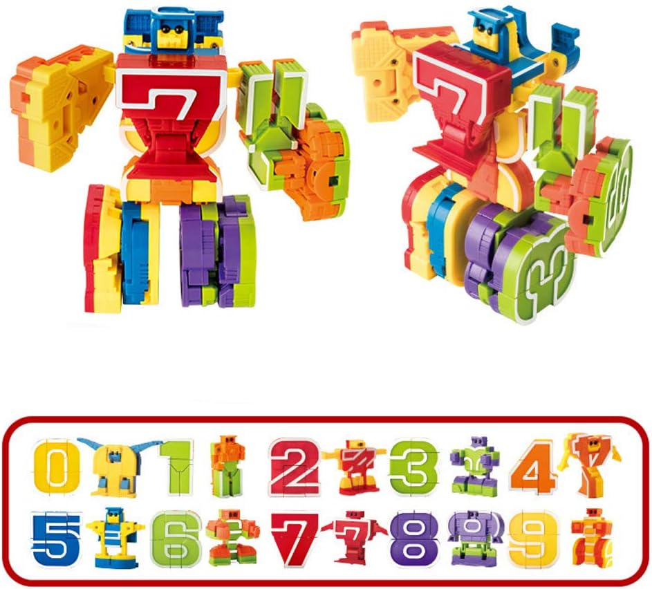 Cyeah 10 Pieces Number Robot Toys for Kids Education