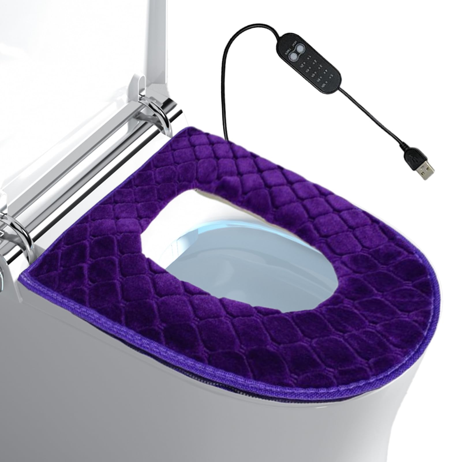 Asiento de inodoro con calefacción uniforme y temporizador integrado