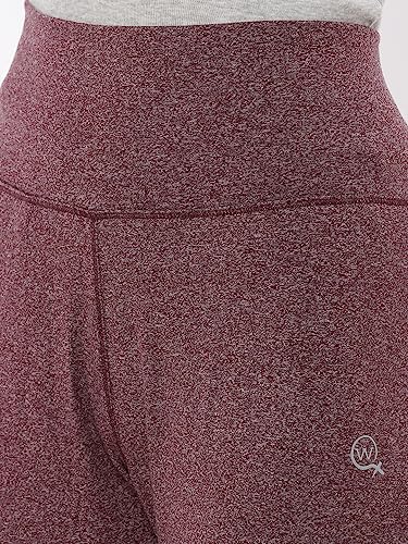 Image of Macrowoman W-Series Active Yoga Tights for Women in Poly Cotton Stretch with High Waist & Pocket for Yoga & Cycling