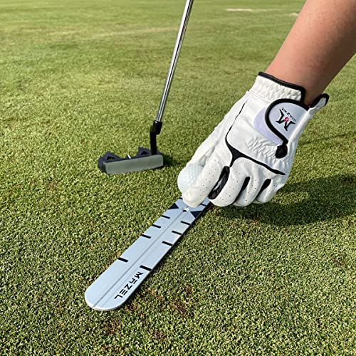 Mazel Golf Putting Alignment Rail,Alloy Steel Golf Trainer Aid For Putting Green,35 * 1.6 Inch,Precision Distance Control & Instant Feedback (Putting Alignment Rail, Putting Ring, Practice Ball) #TOP5