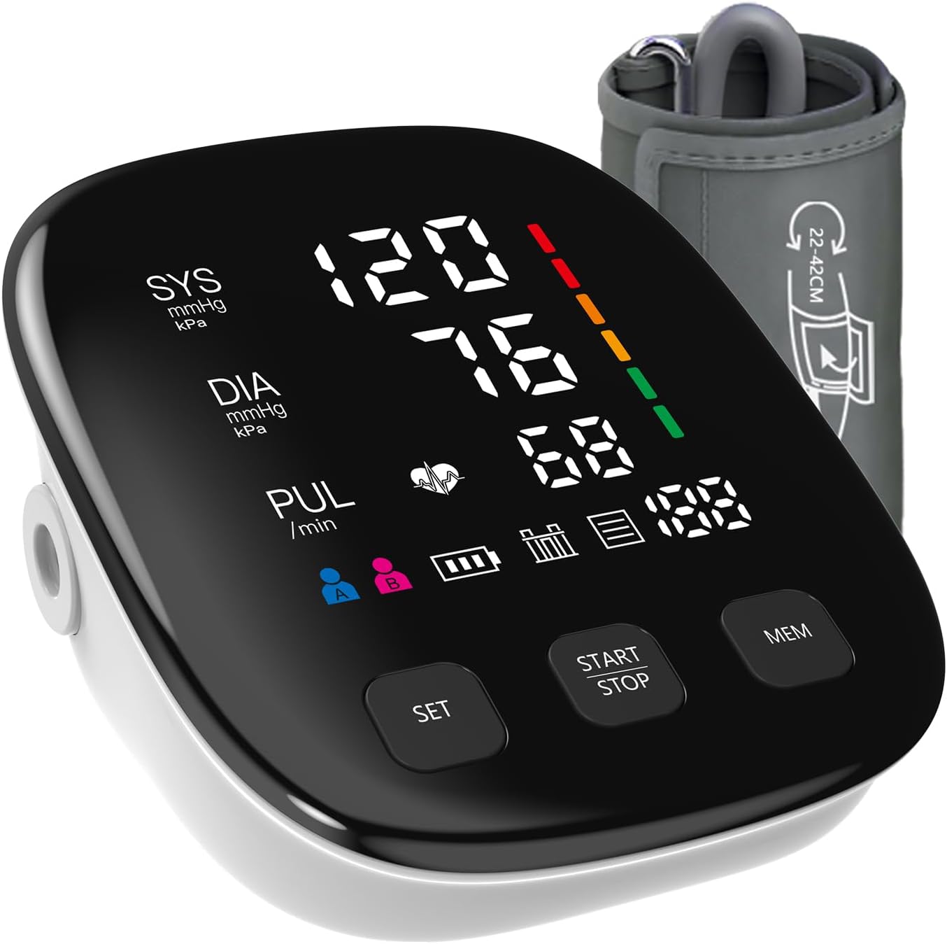 Digital Automatic Upper Arm Blood Pressure Monitor with Large Memory Storage