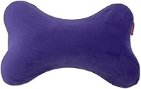 Vista 9 de Bookishbunny Almohada de cuello de viaje con forma de hueso de perro de espuma viscoelástica para automóvil, autobús y camión, comodidad para Negro