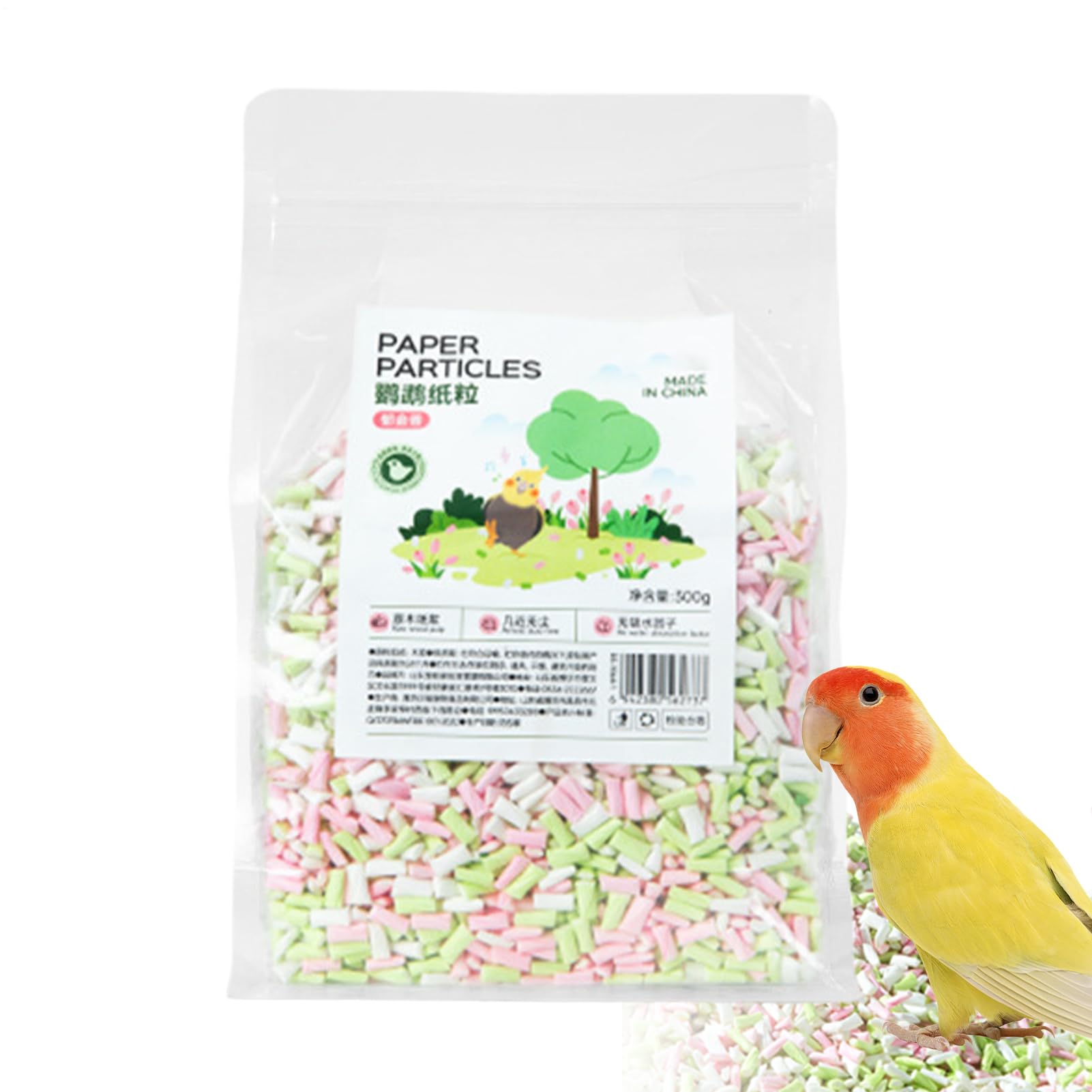 Parrot Cage Bedding - Natural Bird Litter, Small Pet Nesting | Absorbent Low Dust Wood Shavings For Cockatiels Parakeets Finches Canaries, Odor Control Supplies Comfortable Safe Paper Material Birds