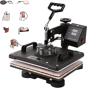 Mstge Heat Press 8 IN 1, Heat Press Machine 15x15 Inch - Foto 7