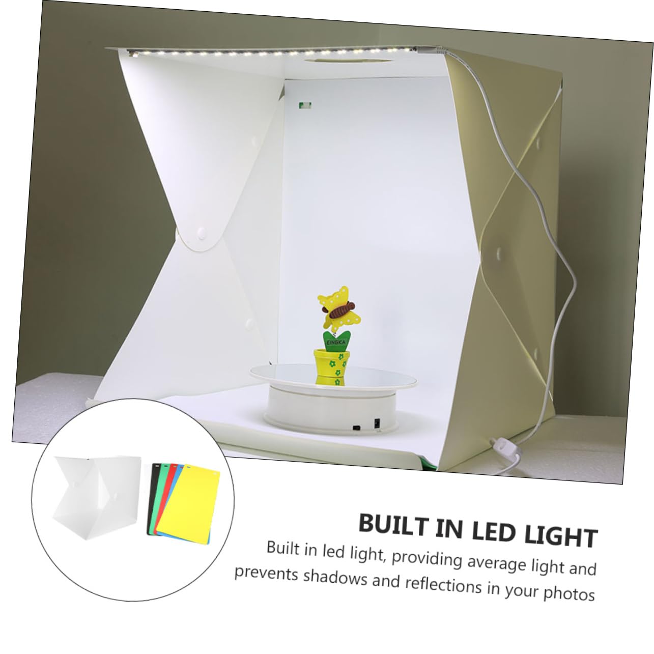 Balacoo 6- Mini Photo Box Portable Folding Led Tent Photography Backdrop for Jewelry Product Shots