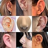 UNIMERCADO Clear CZ Nose Rings silver Stainless Steel Hinged Segment Rings 0.8/8mmm Nose Ring Hoops Hinged Seamless Segment Helix Daith Tragus Cartilage Earring Jewellery - Image 2