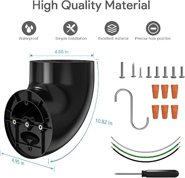 EDUP Ring Camera Eave Mount for Ring Floodlight Cam Wired Plus/Pro