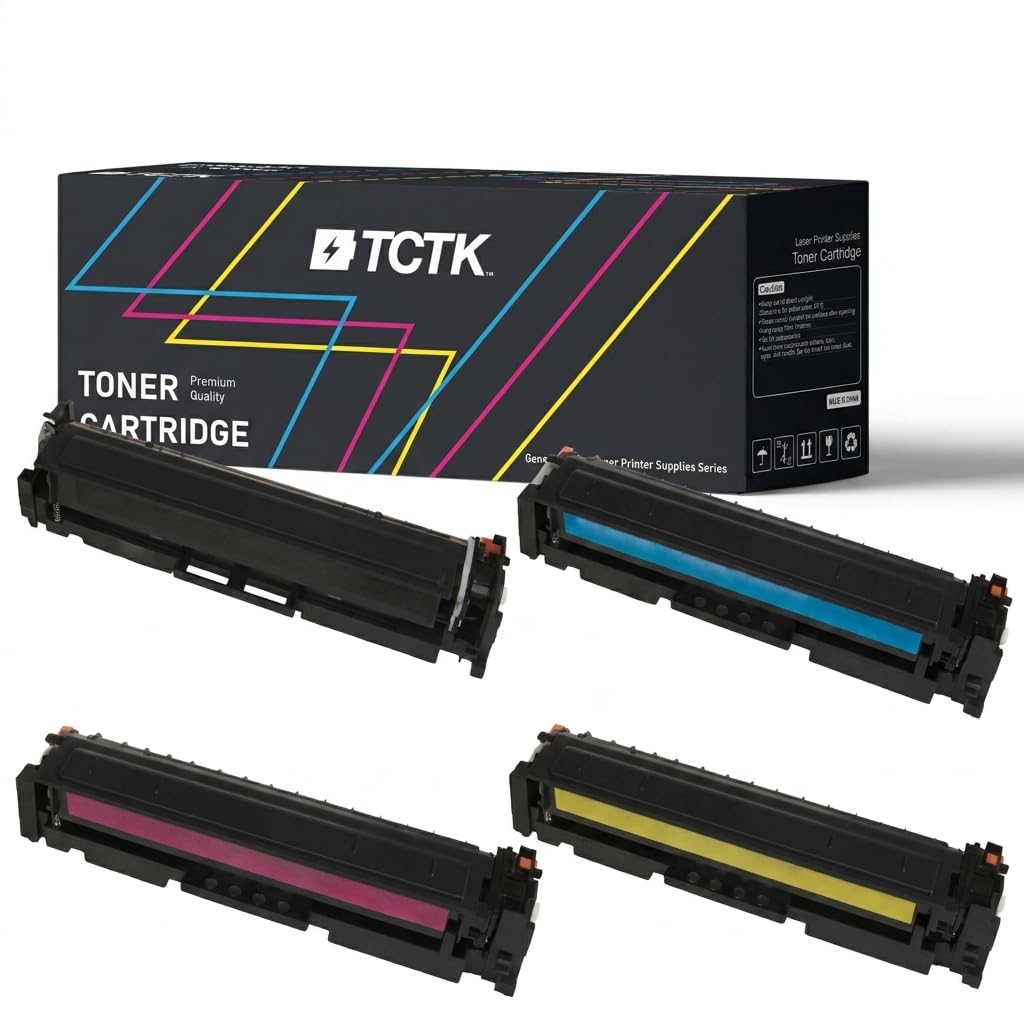 TCTK Toner 207X zestaw 4 szt. CMYK kompatybilny z HP Color LaserJet Pro M255dn M255dw M255nw, do Color LaserJet Pro MFP M282nw M283cdw M283fdn M283fdw, zastępuje W2210X