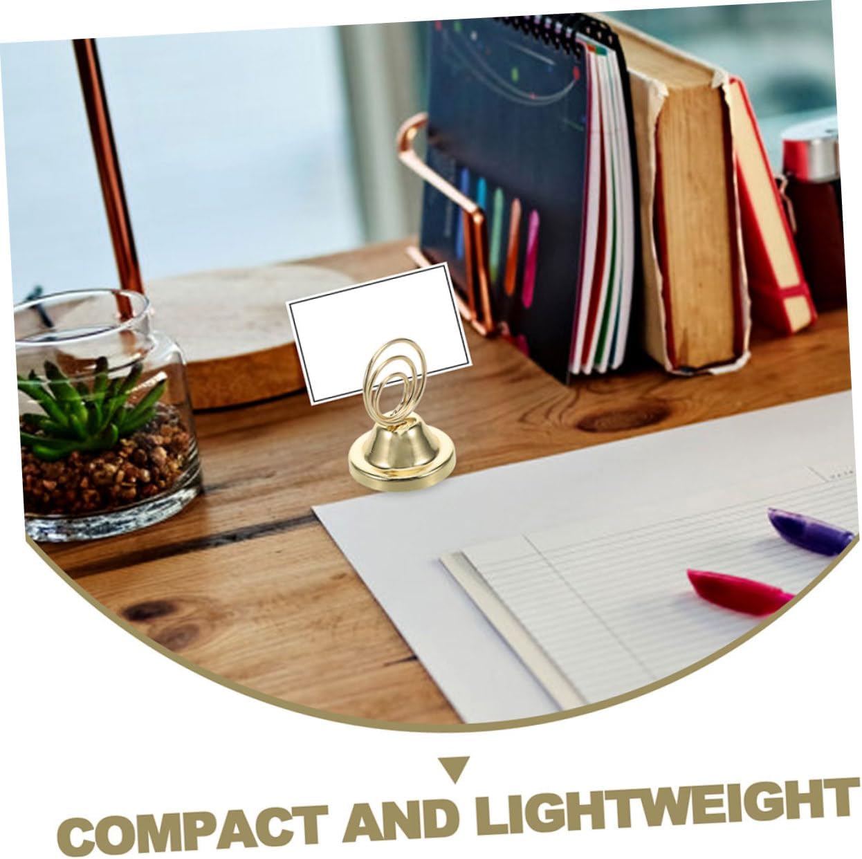 MAGICLULU 12pcs Elegant Metal Photo Holders Sturdy Memo Clip Stand for Table Decorations Wedding Birthday Parties Secure Display for Place Cards and Pictures