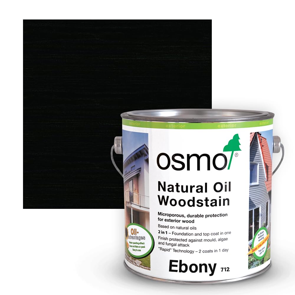 Osmo Natural Oil Woodstain (Matt) 712 Ebony 2.5L from B&Q