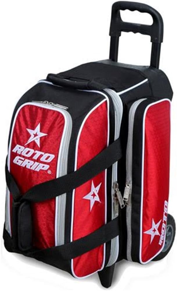Roto Grip 2 Ball Roller Bowling Bag, Black/Red Sports