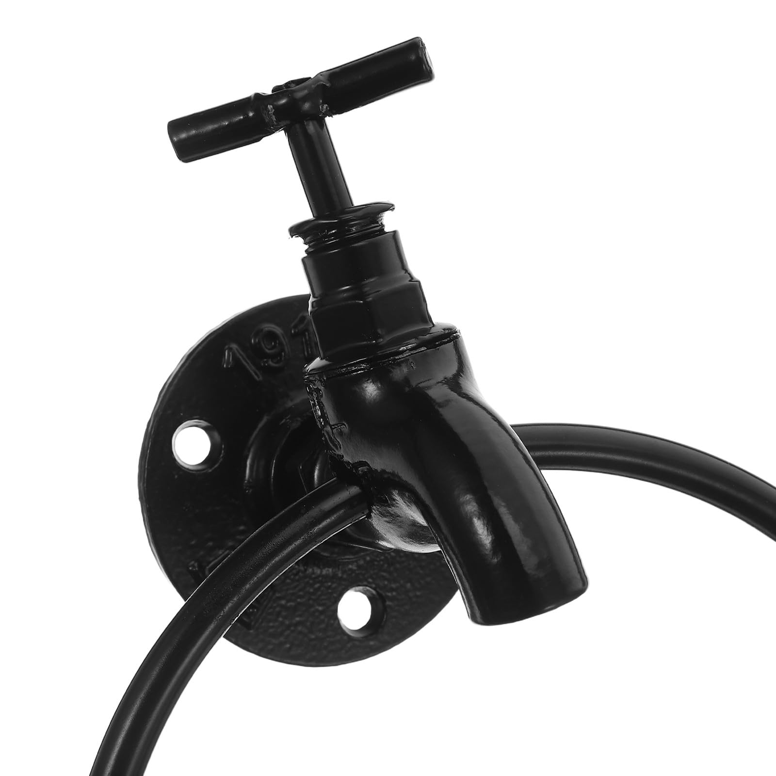 Cabilock Portasciugamani da Parete per Bagno Anello Rotondo Porta Salviette Design Industriale Moderno Resistente in Ferro Rivestimento Nero