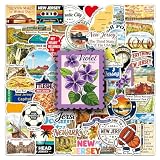New Jersey Stickers |62Pcs The Garden State Theme Waterproof Vinyl Decals