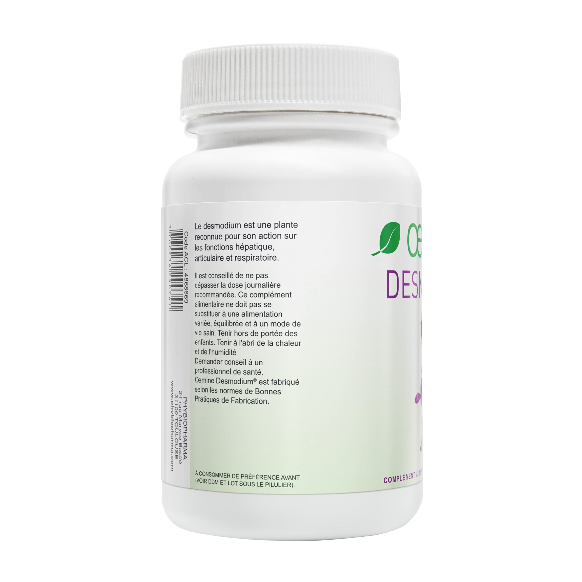 Oemine Desmodium confort du foie 60 Gélules ( l'emballage peut varier)