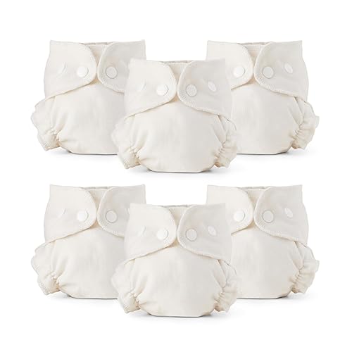 Miniatura 9 de Esembly Pañal interior de tela, ajuste de recortes, algodón orgánico certificado, reutilizable y absorbente, insertos a prueba de fugas con cierre a