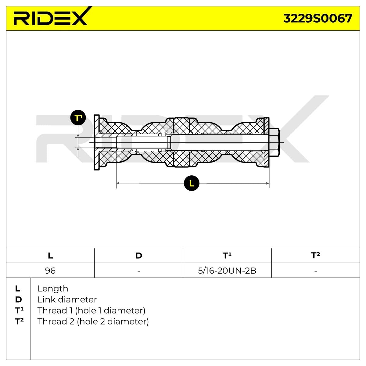 Łącznik Stabilizatora Przód Lewo Prawo RIDEX 3229S0067 Kompatybilny z DODGE NEON II, CHRYSLER PT CRUISER kabriolet