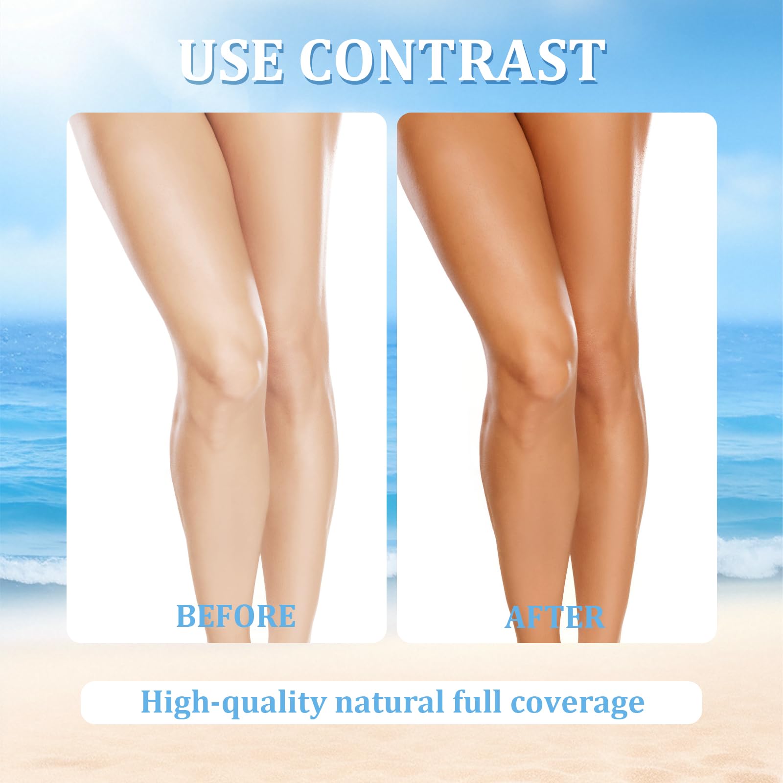 Guegine Leg Makeup to Cover Veins,Leg Makeup Full Coverage Waterproof,Body Concealer Long-Lasting,Light,Easy to Apply,Anti-Fading (Dark Skin Color,100g) - Image 2