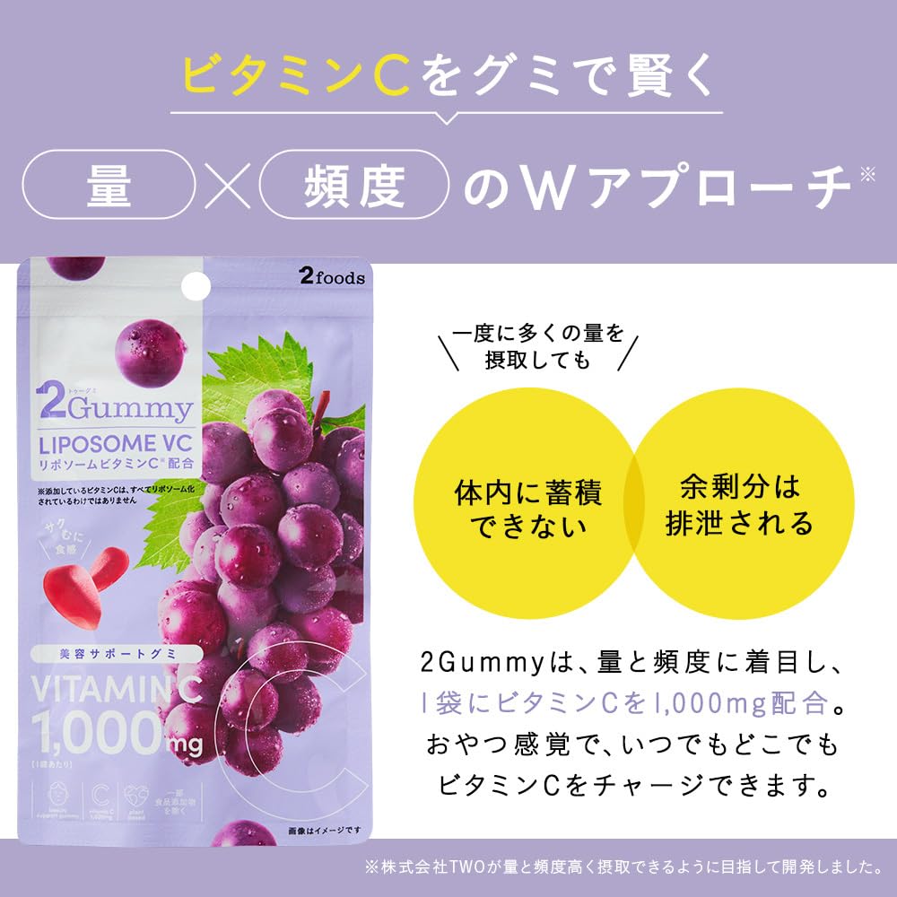 Amazon | [美容サポートグミ] 2Gummy LIPOSOME VC グミリポソーム