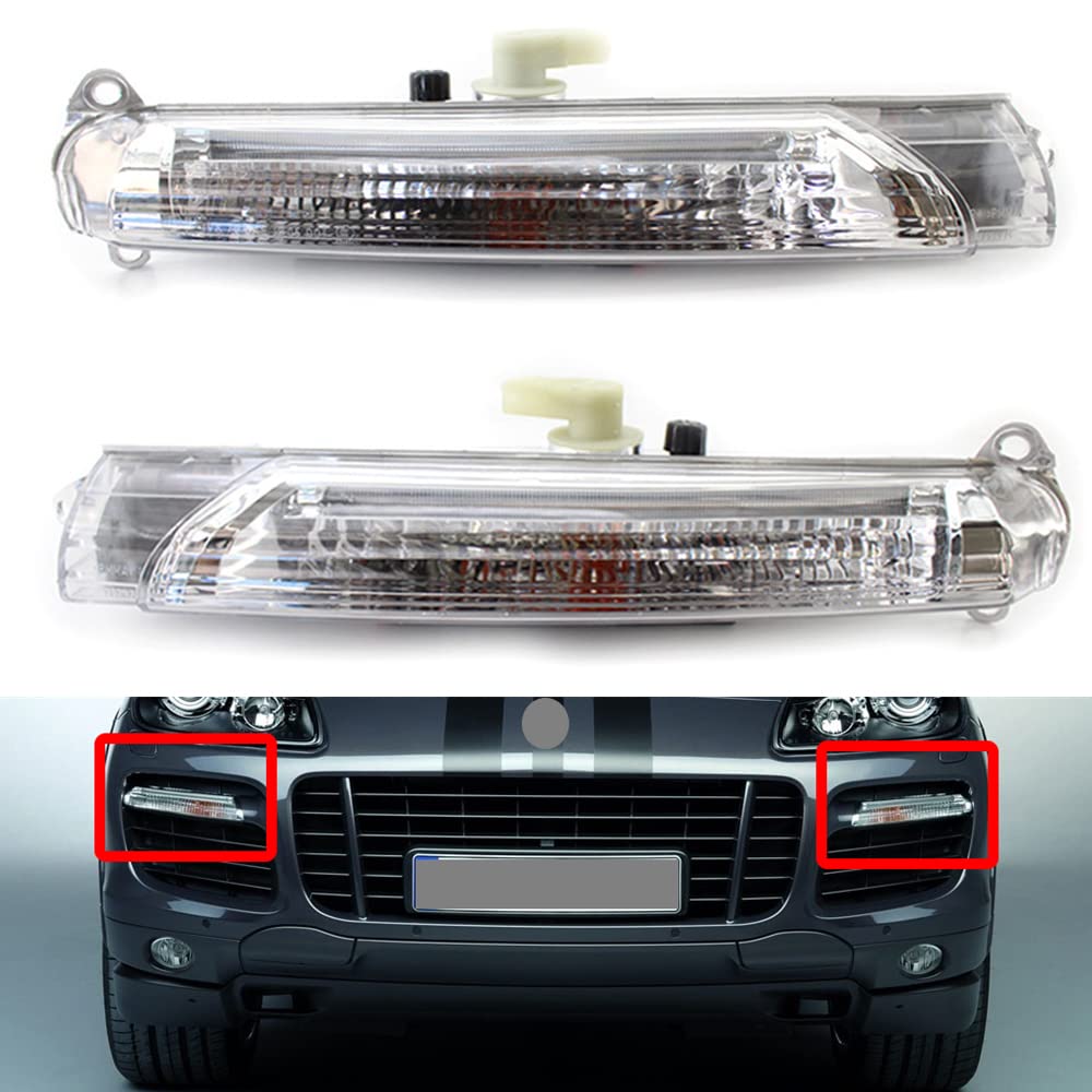 BATLAM Tagfahrlicht Blinker Fahrlicht 7L5941181E 7L5941182E Für Porsche Cayenne GTS Turbo 2007-2010,1 Pair