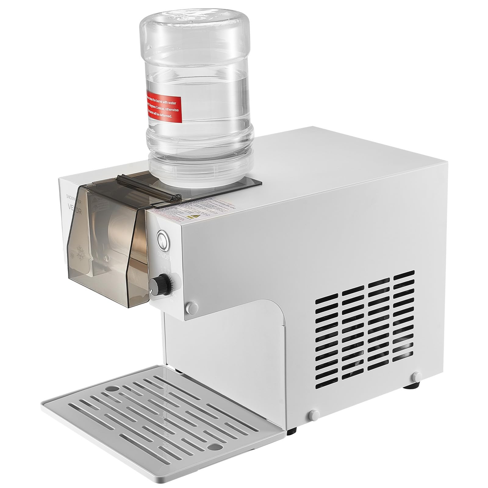 VEVOR Tritaghiaccio Elettrico per Cono di Neve Macchina per Ghiaccio a Fiocchi di Neve da 40 kg/giorno, Macchina Elettrica Tritaghiaccio con Serbatoio da 1,8L, 260 W, per Eventi Feste Home Party