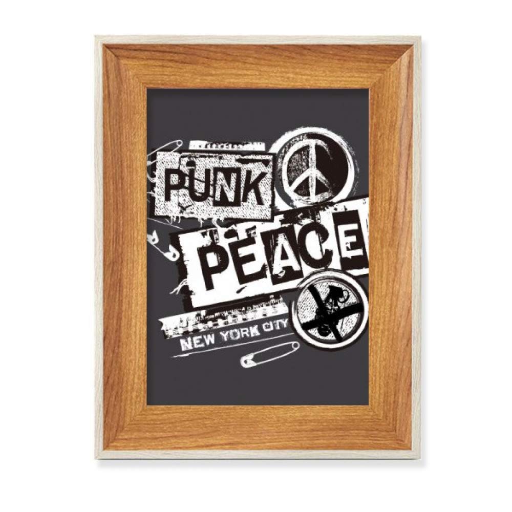 Cadre photo en bois anti-guerre style punk pour décoration murale de bureau moderne