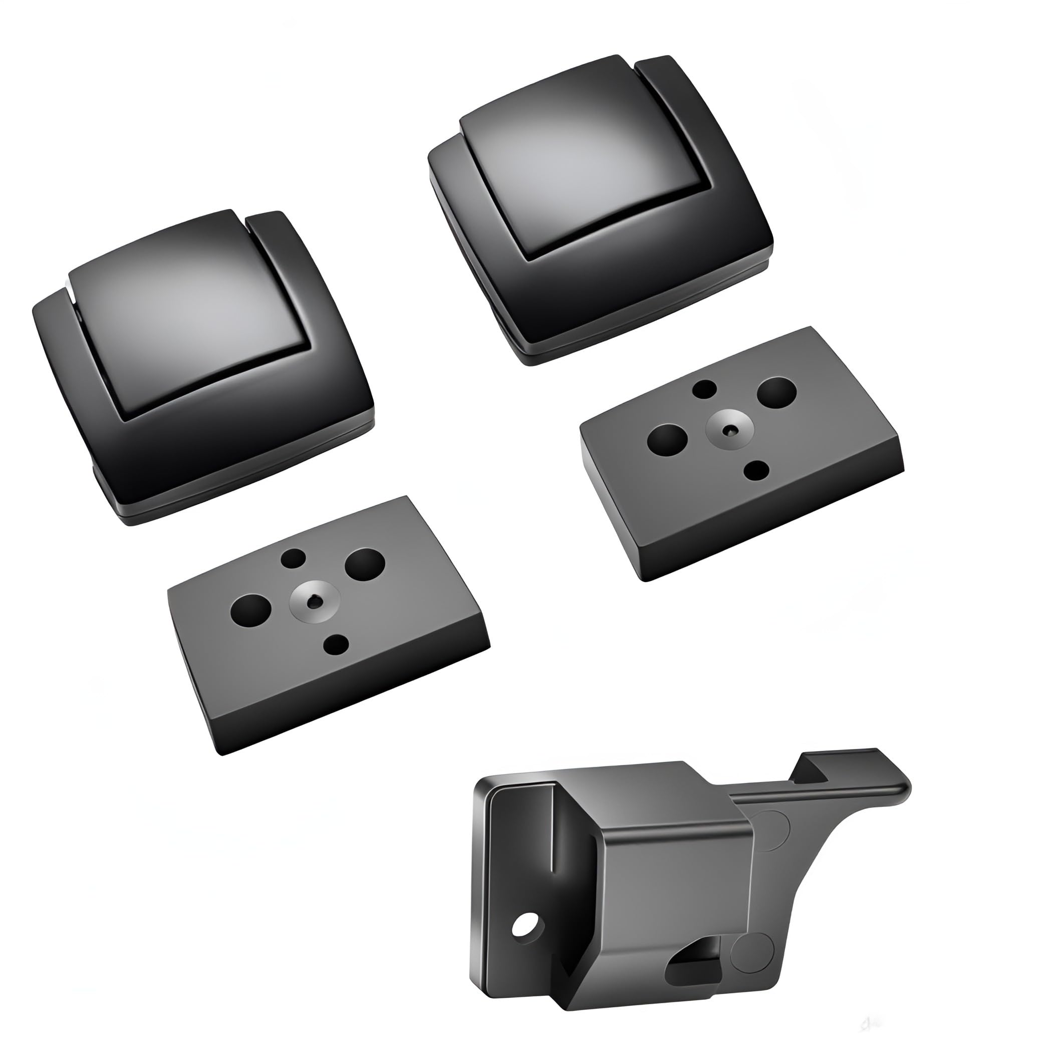 Tour Pack - Chiusure con distanziatori e coperchio per bagagliaio, compatibile con Harley Davidson Touring Classic Electra Glide Road Glide Road Glide Road King CVO 1993-2013 2012, colore: nero