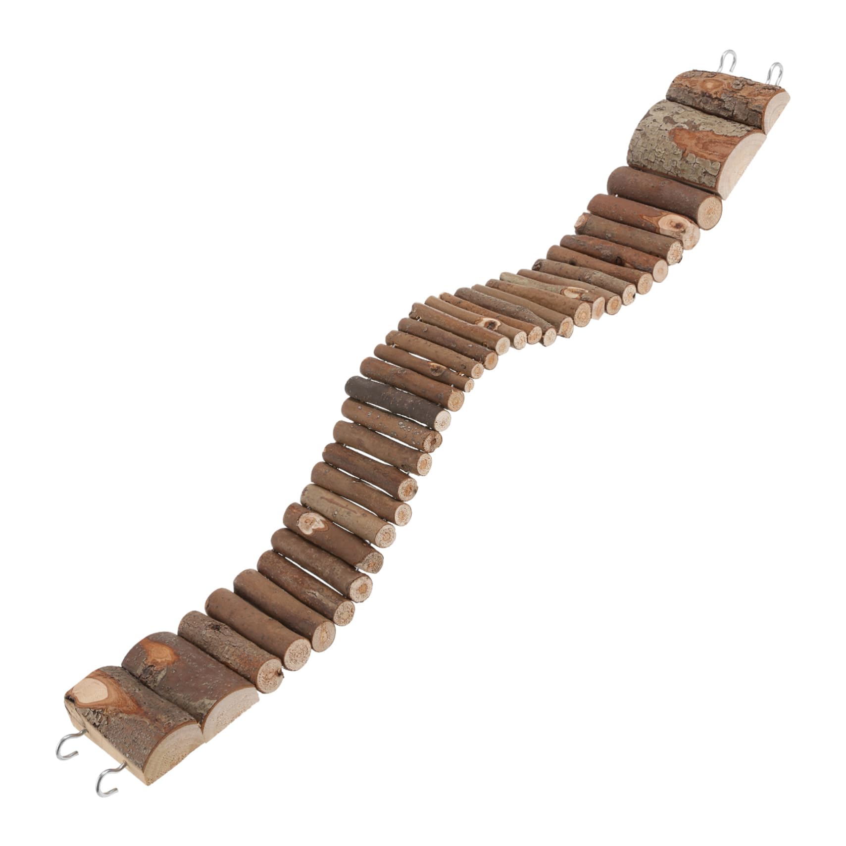 BELLIFFY Wooden Ladder Toy for Hamsters Hamster Bridge Stairs 7cm x 55cm Safe Chewing Toy
