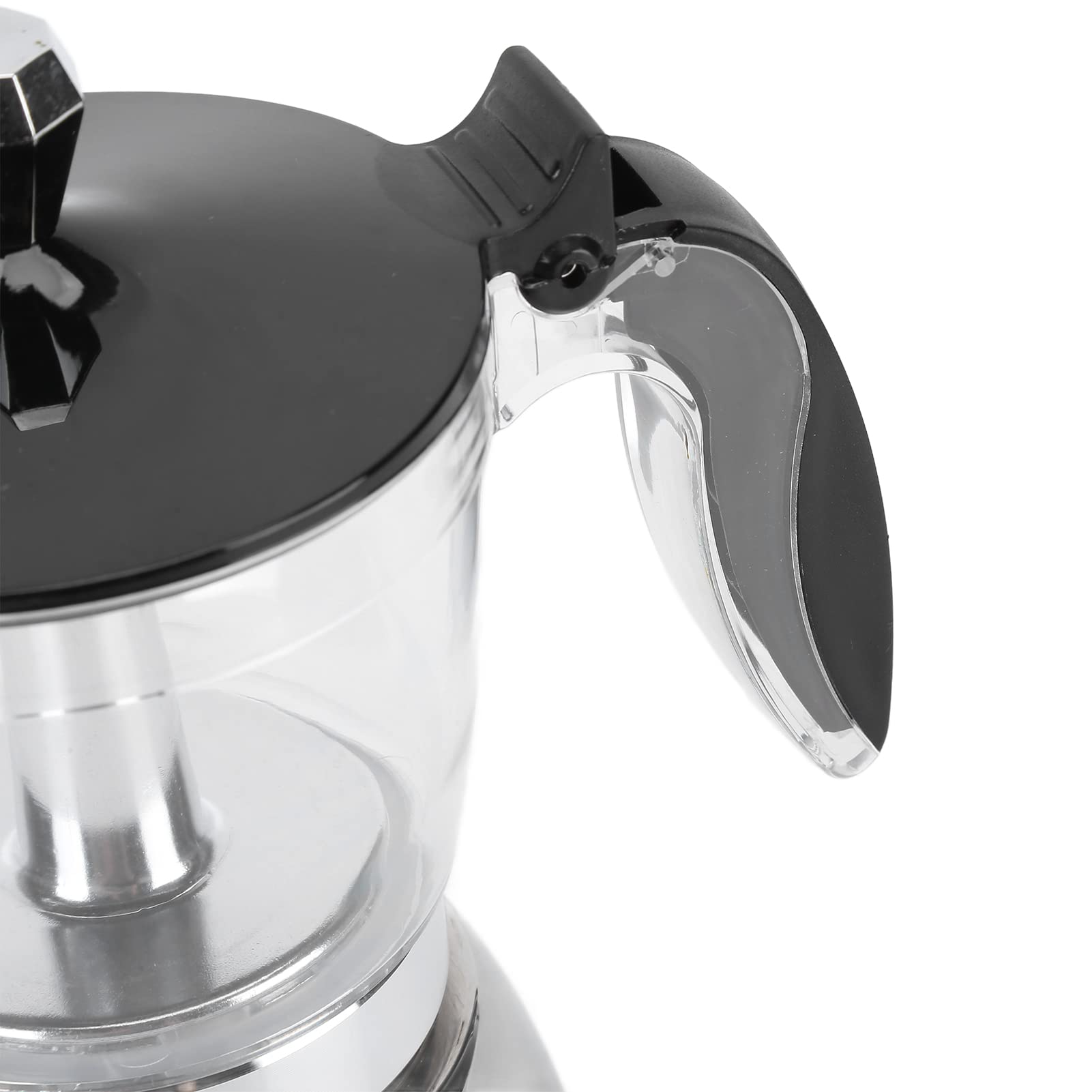 Asixxsix Moka Pot, 6 Tasses, cafetière Italienne octogonale Classique en Cristal, cafetière avec Entonnoir pour Cappuccino Lait Macchiato Mocha, Chauffage par Induction sur cuisinière à gaz