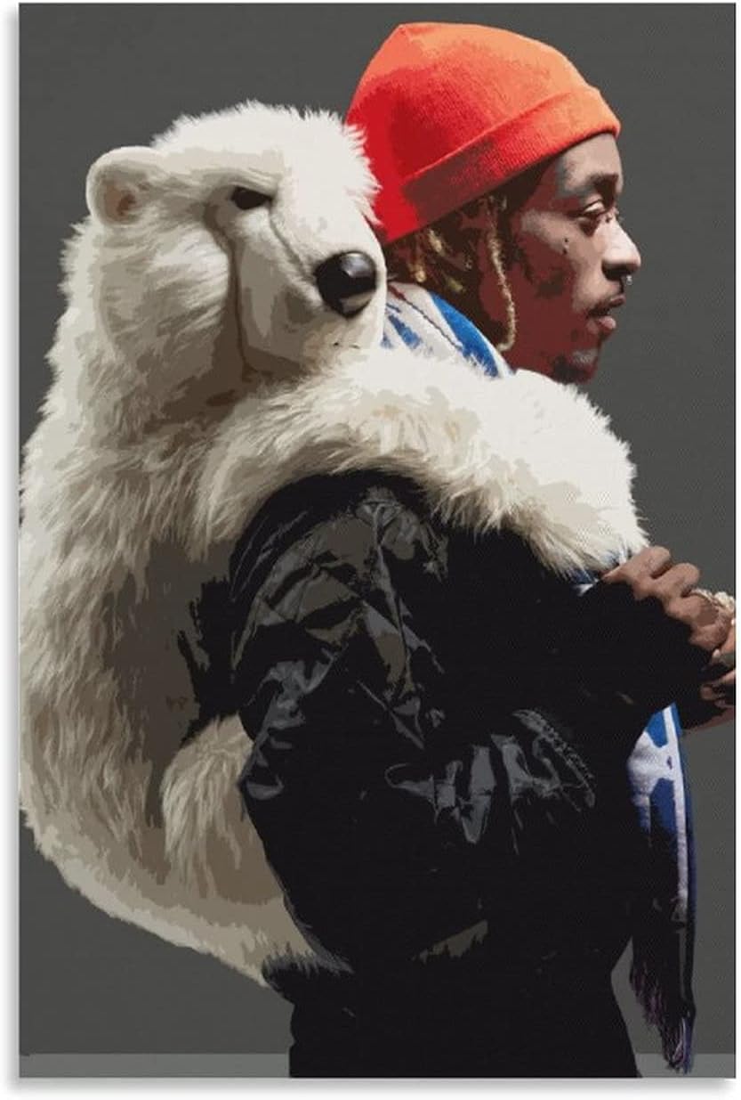 Lil Uzi Vert Poster Decorative Painting Canvas Wall Art Living Room Posters Bedroom Painting 12×18inch(30×45cm)