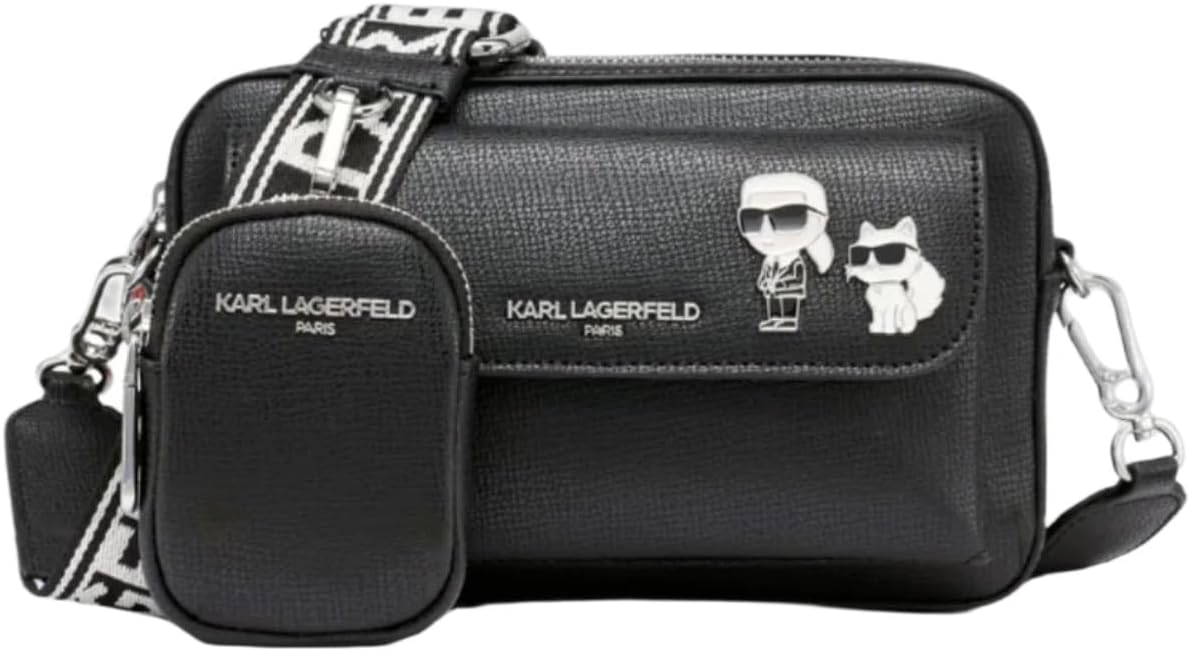 KARL LAGERFELD Women's Maybelle Camera Crossbody in Black, One Size
