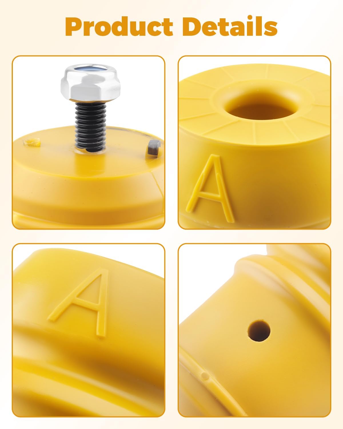 Rear Bump Stops Fit for Ford F250 Super Duty 2005-2016 2020-2022, Fit for F350 Super Duty 2005-2022, Rear Leaf Spring Bumper Replace 7C3Z-4730-A, 2PCS