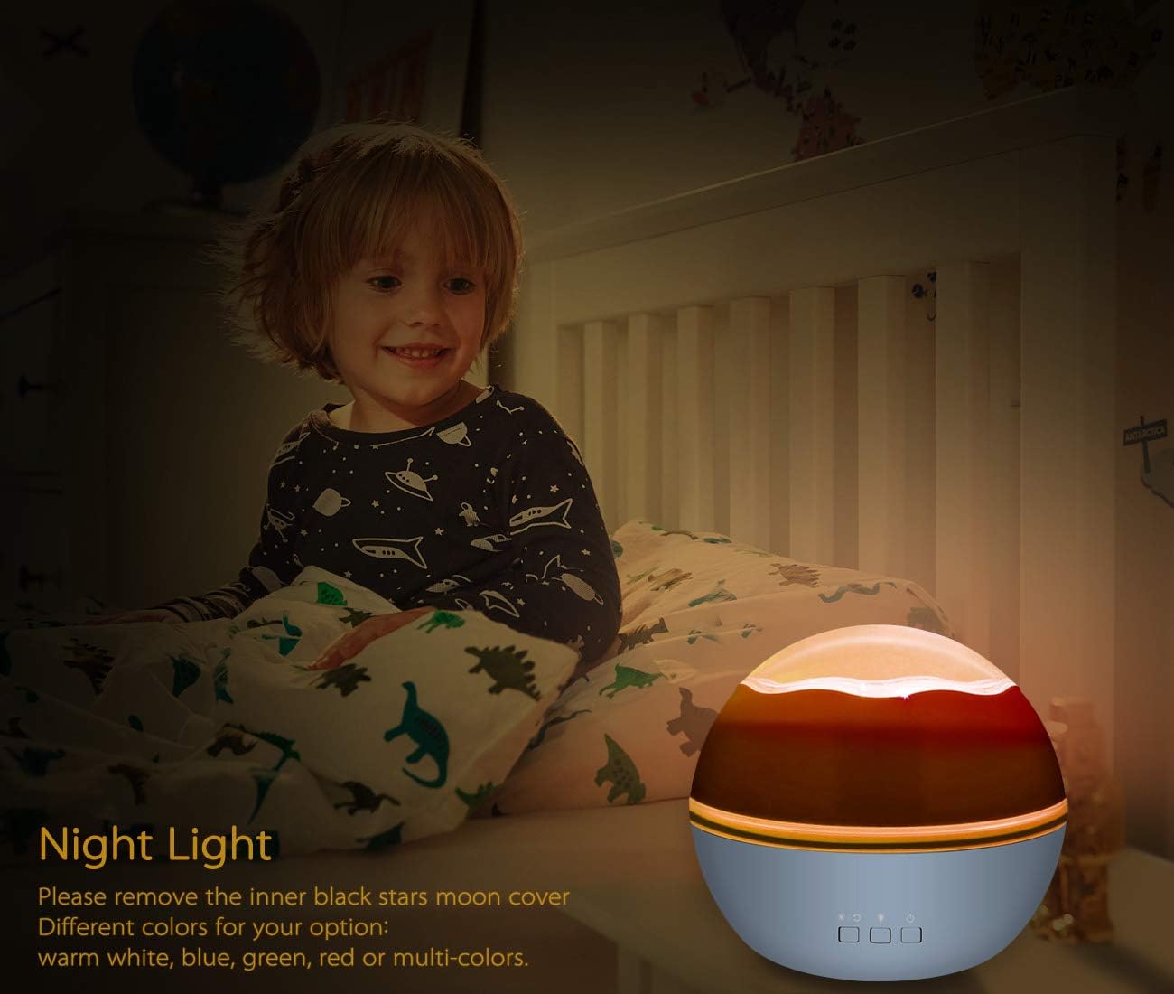 Crazy Deals Projection Lamps, Kids Night Light Projector, Projector Lights for Bedroom Decor, Colorful Rotating Projection Night Lights Gift for Boys Girls and Kids (Blue)