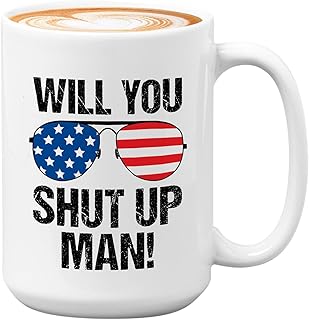 Bubble Hugs Joe Biden Coffee Mug 15oz - Will You Shut Up Man Vintage