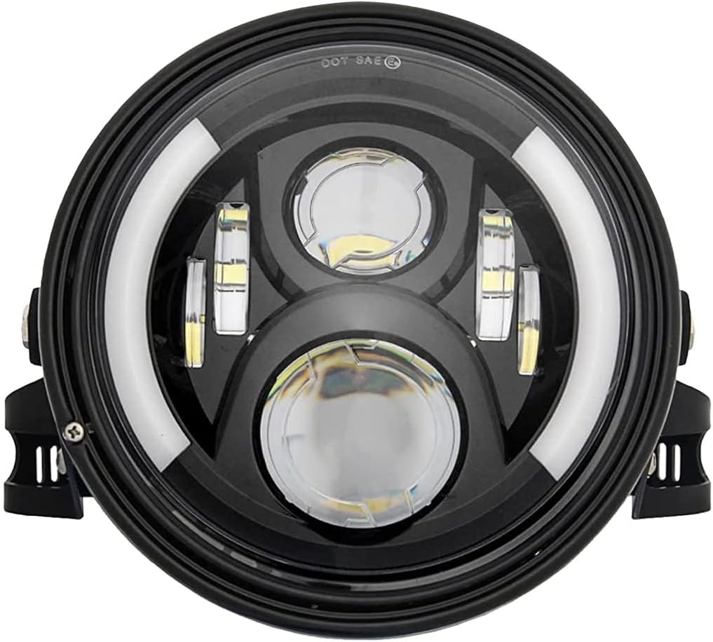 SKTYANTS 7" 7 Inch Round LED Motorcycle Headlight assembly with 7 Inch Housing Bucket DRL Turn Signal Lights for Motorcycle Headlights