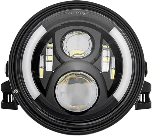 SKTYANTS 7" 7 Inch Round LED Motorcycle Headlight assembly with