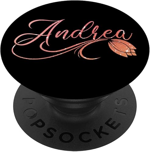 Andrea Nombre Nombre Floral Tulip Flores Diseño Rosa PopSockets PopSockets Swappable PopGrip