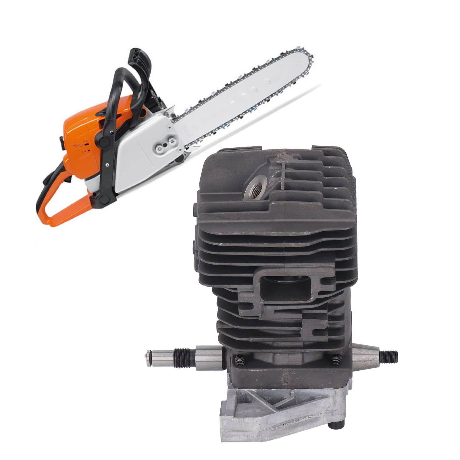 Cilindro Pistone Albero a Gomiti, Gruppo Albero Motore Cilindro Motosega 49 Mm Per 029 039 MS290 MS310 390 Motosega